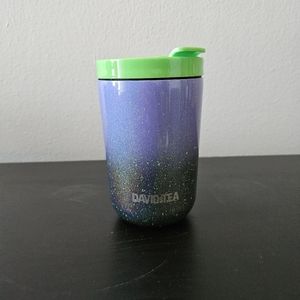 David's tea purple and black glitter tumbler